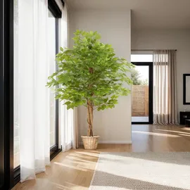 Tectake Künstlicher Ficusbaum Fida, realistische Textur - 160 cm,