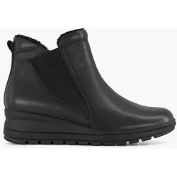 Leder Komfort Boots - Damen - schwarz - 38