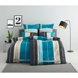 OTTO home Golfi Gestreift Blau 155 x 220 cm + 80 x 80 cm
