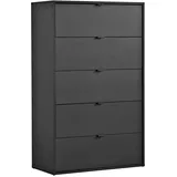 mokebo Kommode mit 5 Schubladen in Anthrazit Die Stilvolle Highboard, Anrichte oder Sideboard