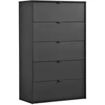 mokebo Kommode mit 5 Schubladen in Anthrazit Die Stilvolle Highboard, Anrichte oder Sideboard