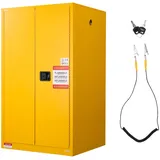 Vevor Brennbarer Lagerschrank 246 L, 96,4 x 86,4 x 165,1 cm Brandschutzschrank mit Verstellbarem Regal, Kaltgewalzter und Verzinkter Stahl-Brandschutzschrank, für Gewerbliche, Industrielle Nutzung
