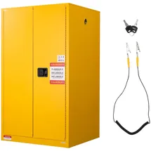 Vevor Brennbarer Lagerschrank 246 L, 96,4 x 86,4 x 165,1 cm Brandschutzschrank mit Verstellbarem Regal, Kaltgewalzter und Verzinkter Stahl-Brandschutzschrank, für Gewerbliche, Industrielle Nutzung