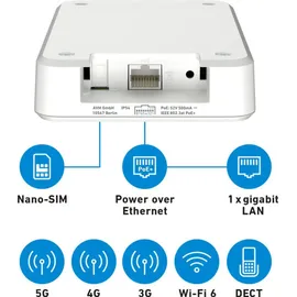 AVM FRITZ!Box 6860 5G Edition International, Router, Weiss