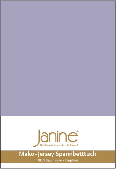 Janine Spannbetttuch MAKO-FEINJERSEY Mako-Feinjersey lavendel 5007-525 150x200
