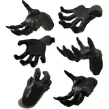 Xoeryoy 6pcs gruselige Hände Halloween Dekorationen, dämon gefälschte Handwandhängestatuen, lebensgroße Horrorhand für gotische Wanddekoration Schlafzimmer, Spukhaus