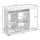 KADIMA DESIGN Computertisch GRASSE rollbar Weiß 90 x 71 x 50 cm mit Tastaturauszug, Laptop Tisch auf feststellbaren Rollen, PC-Tisch mit Drucker-Ablage