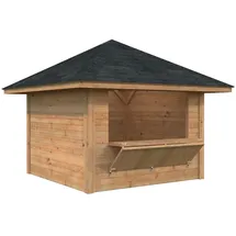 Palmako Marktstand Bianca Set104 Braun Tauchgrundiert 300 cm x 300 cm FSC®