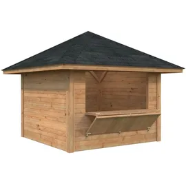 Palmako Marktstand Bianca Set104 Braun Tauchgrundiert 300 cm x 300 cm FSC®