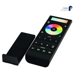 Rutec Projekt Funkhandsender 5-Kanal RGB+W+WW, mit Touch-Farbrad, 4 Zonen, 868MHz RUP-PHZ477