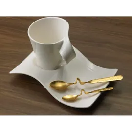 Villeroy & Boch NewWave Caffè Spoon Espresso-/Mokkalöffel vergoldet 6er Set