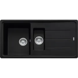 Franke BFG 651 links Einbauspüle schwarz matt Handbetätigung 950 x 480 mm