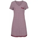 H.I.S. H.I.S Damen Nachthemd bordeaux-gestreift Gr.32/34
