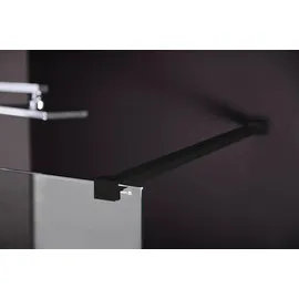 Polysan s.r.o. Polysan MODULAR SHOWER BLACK Glaswand für Wandmontage, 1-teilig, 800mm - Schwarz