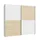 Forte Schwebetürenschrank 200 x 190,5 x 61,2 cm Weiß