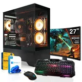 SYSTEMTREFF Gamer Komplett PC - Ryzen 7 7800X3D - Nvidia GeForce RTX 5060 8GB - 32GB DDR5 - 1TB NVMe - Gaming Monitor 69 cm (27 Zoll) WQHD 180Hz