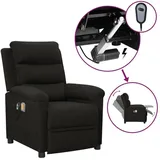 vidaXL Massagesessel Elektrisch Polyester 92 x 101,5 x 0 cm Schwarz mit Fernbedienung