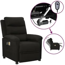 vidaXL Massagesessel Elektrisch Polyester 92 x 101,5 x 0 cm Schwarz mit Fernbedienung