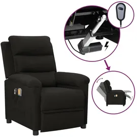 vidaXL Massagesessel Elektrisch Polyester 92 x 101,5 x 0 cm Schwarz mit Fernbedienung
