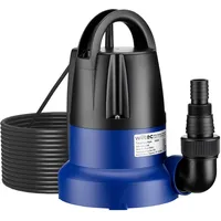 Wiltec Tauchpumpe 400 W Schmutzwasserpumpe 7000 l/h Flachsaugpumpe für Keller
