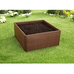 PROREGAL PIVY Blumenbeet | 8-teilig | 6 Teile x 57x13 cm | Garten oder Balkon | Braun | Blumenkübel, Blumentopf