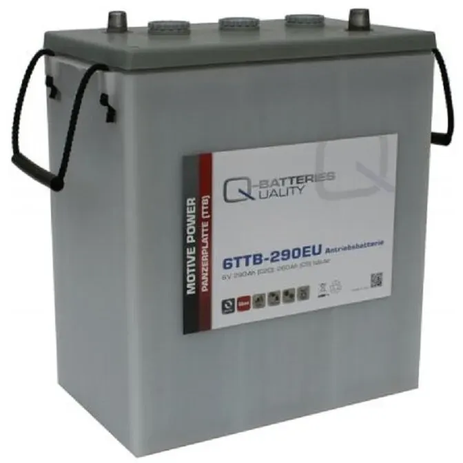 Q-Batteries 6TTB-290EU 6V 290Ah (C20) geschlossene Blockbatterie, positive Röhrchenplatte