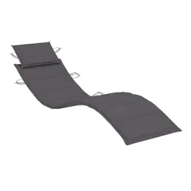 vidaXL Sonnenliegen 2 Stk. mit Tisch und Auflagen Massivholz Akazie
