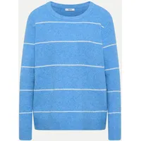 Cecil Gestreifter Strukturpullover Blau M