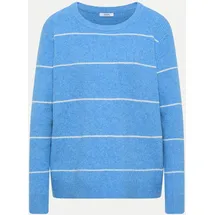 Cecil Gestreifter Strukturpullover Blau M