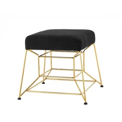 Casa Padrino Luxus Sitz Hocker Gold Finish 52 x 52 x H. 46 cm - Luxus Kollektion