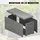 Outsunny Gartenbox 227 l 106,5 x 43 x 54,5 cm Grau