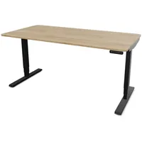 Assmann Electronic ASSMANN Schreibtisch Y-Line Curved Eiche Artisan, Schwarz, Metall, 160x127x80 cm, Arbeitszimmer, Schreibtische, Bürotische