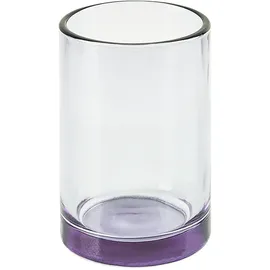 Beliani Zahnbürstenhalter Glas Violett/Silber