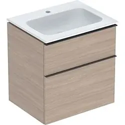 Geberit iCon Möbel-Waschtischset 502335JH1 60x63x48cm, weiß, Eiche, Griff lava matt