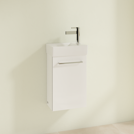 Villeroy & Boch Avento Waschtisch-Unterschrank A87600B4 34 x 51,4 x 20,2 cm, Anschlag links, 1 Tür, Crystal White