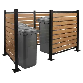 MCW Mülltonnenverkleidung MCW-K57 300 x 130 x 110 cm hellbraun