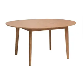 miliboo Ausziehbarer Runder Esstisch 120-150 x 76 cm helles Eichenholz