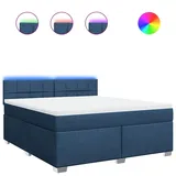 vidaXL Boxspringbett 180 x 200 cm Blau