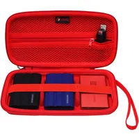 XANAD 3-in-1 Hard Case für Samsung T9/T7 Shield/Samsung T7/T7 Touch 250GB 500GB 1TB 2TB 4TB Portable SSD - Rot