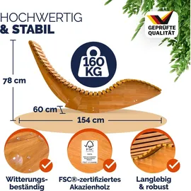 vidaXL Sonnenliege 149 x 60 x 86 cm braun 2 St.