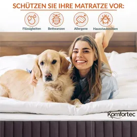 Komfortec Matratzenschoner wasserdicht 200 x 200 cm Weiß