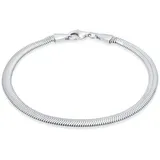 KUZZOI Armband Flach Silber 19 cm