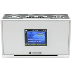 Soundmaster UR240WE Radiowecker mit Farbdisplay DAB+ UKW-Radio Dualalarm Sleeptimer