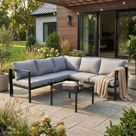 Svita MISSOURI Loungeset 4-tlg. schwarz/grau