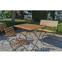 gardenson Lindau Garten-Essgruppe 5-tlg. Klapptisch 120 cm beige klappbar 561488
