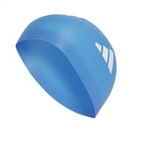Adidas Unisex 3-Stripes Swim Cap, Bright Royal/White, One Size