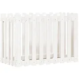 vidaXL Hochbeet Lattenzaun-Design 100 x 50 x 70 cm Weiß