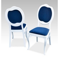 JVmoebel Stuhl, Moderner Stuhl Sitz Polster Esszimmer Stühle Lehn Textil Lehnstühle Neu blau