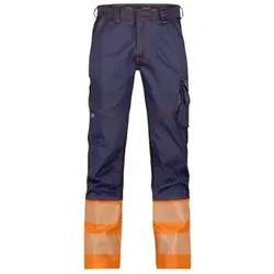 Princeton Stretch-Warnschutzbundhose, Größe 58, DUNKELBLAU/NEONORANGE - dunkelblau - 58
