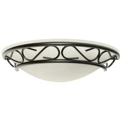Licht-Erlebnisse Wandleuchte ATHEN Glas in Weiß Rustikal Landhausstil E14, 3721